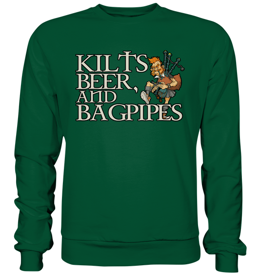 Kilts, Beer & Bagpipes - Basic Sweatshirt