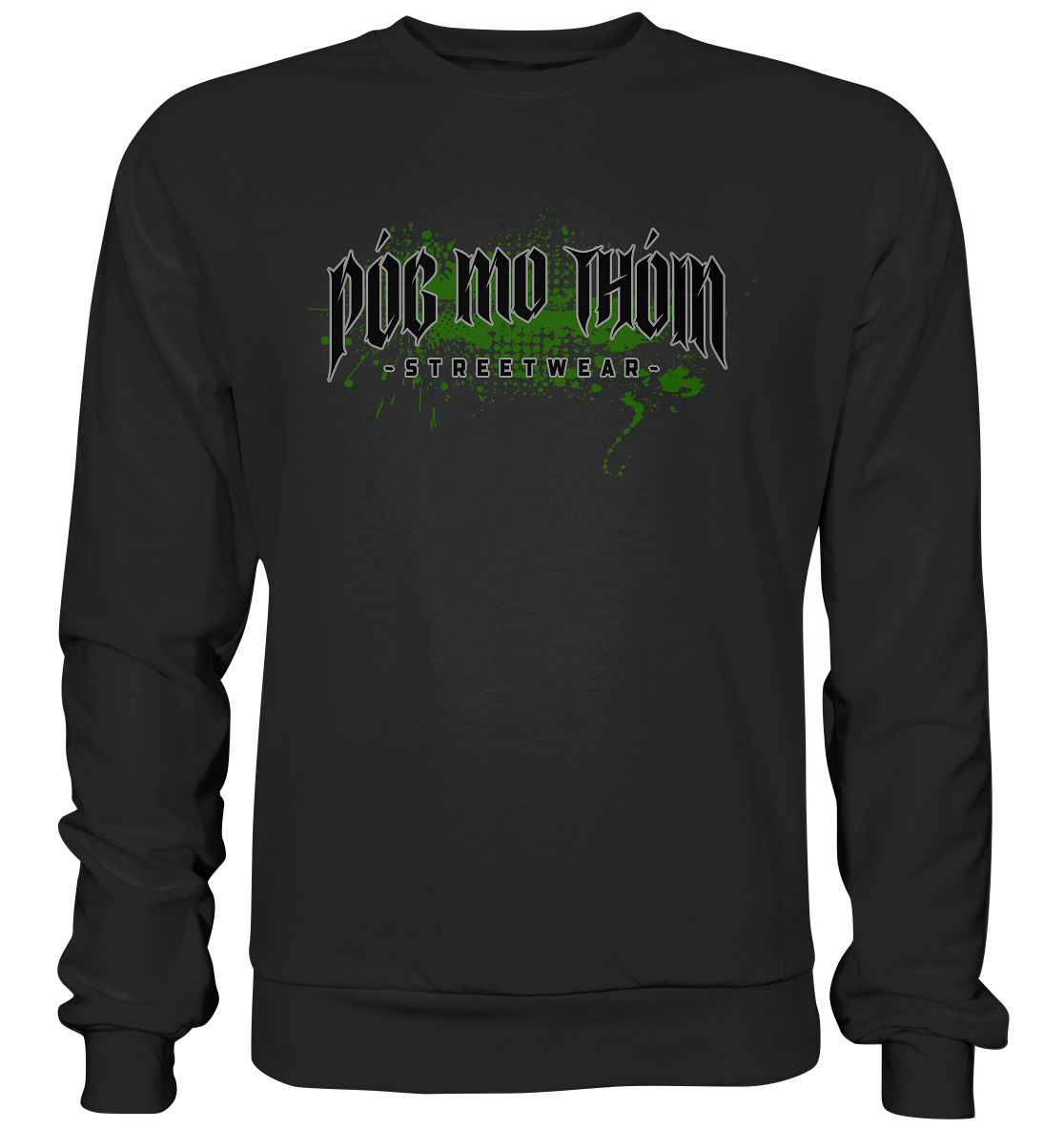 Póg Mo Thóin Streetwear "Splatter Logo" - Basic Sweatshirt