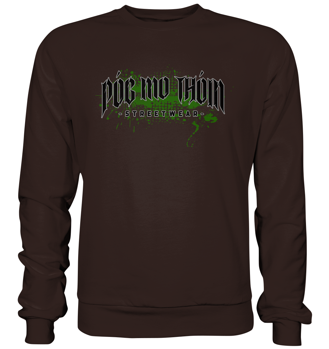 Póg Mo Thóin Streetwear "Splatter Logo" - Basic Sweatshirt