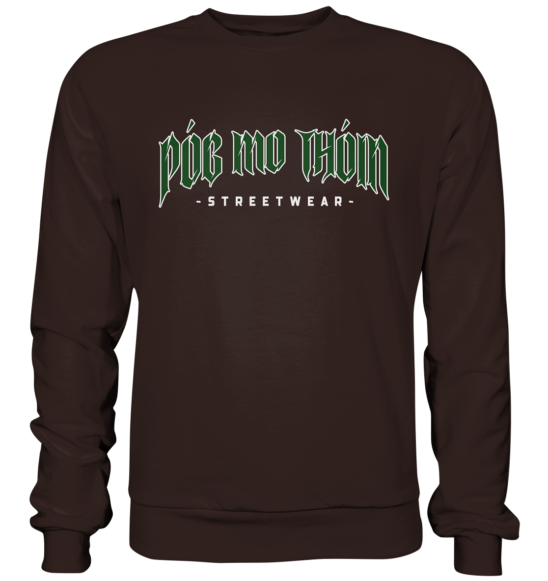 Póg Mo Thóin Streetwear "Green Logo" - Basic Sweatshirt