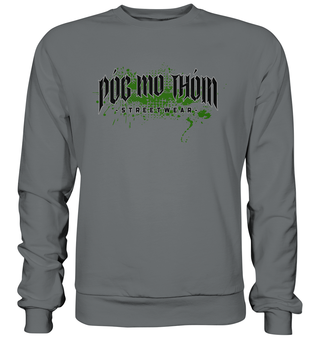 Póg Mo Thóin Streetwear "Splatter Logo" - Basic Sweatshirt