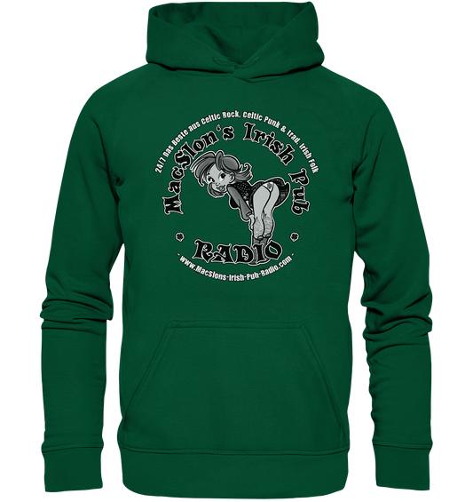 MacSlon's Radio "24/7 - Irish Girl Logo"  - Basic Unisex Hoodie