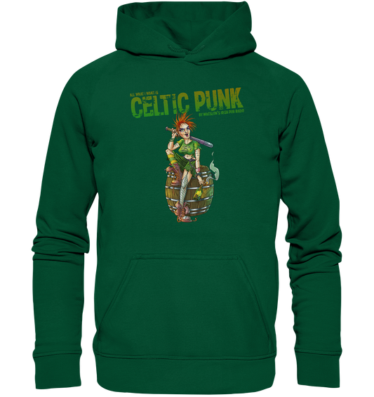 "All I Want Is Celtic Punk - Punk-Girl" - Basic Unisex Hoodie