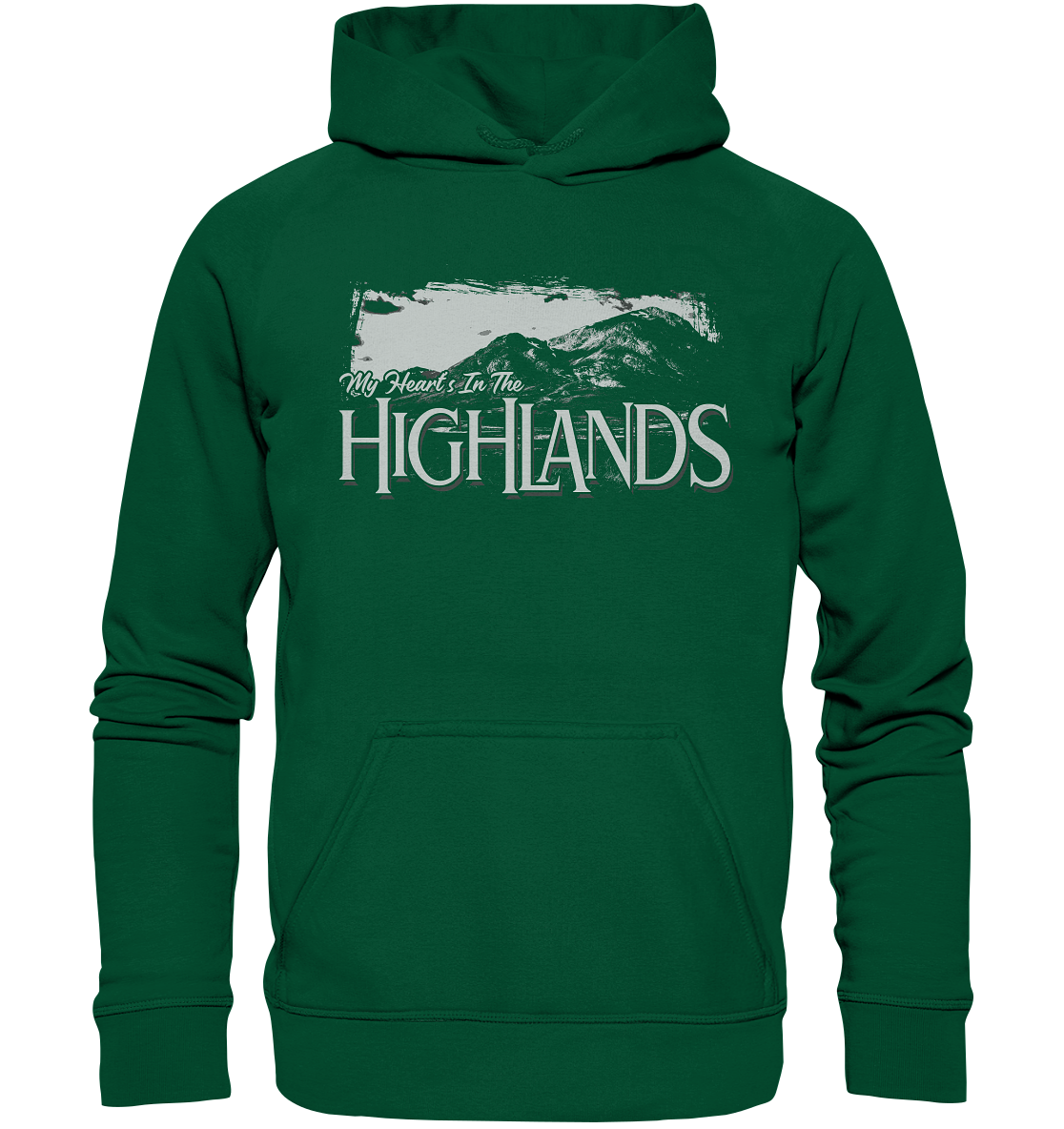 "My Heart's In The Highlands" - Basic Unisex Hoodie