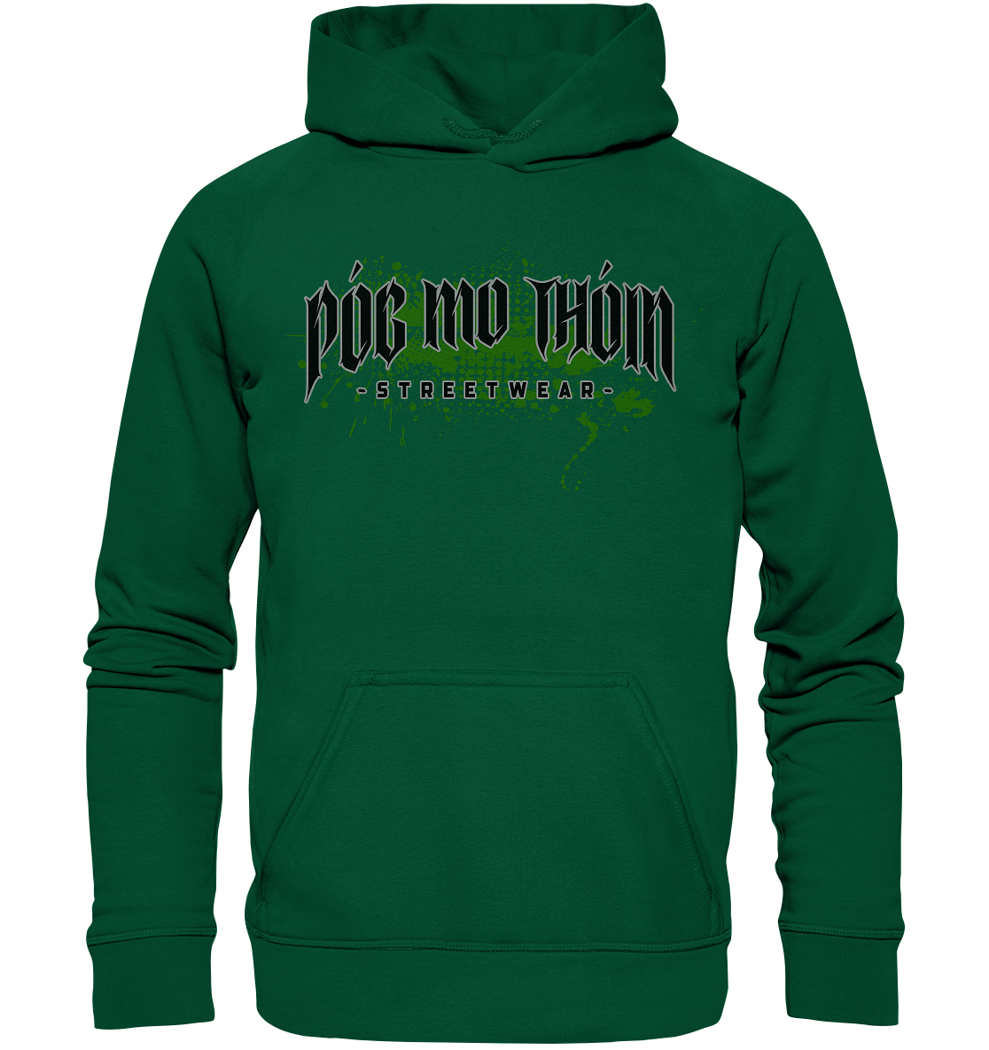 Póg Mo Thóin Streetwear "Splatter Logo" - Basic Unisex Hoodie