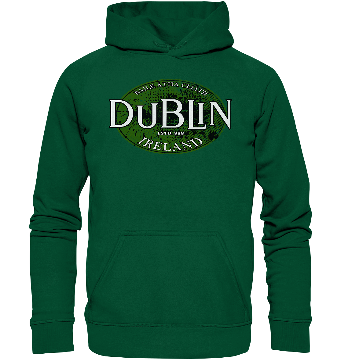 Dublin "Ireland / Baile Átha Cliath / Estd 988" - Basic Unisex Hoodie