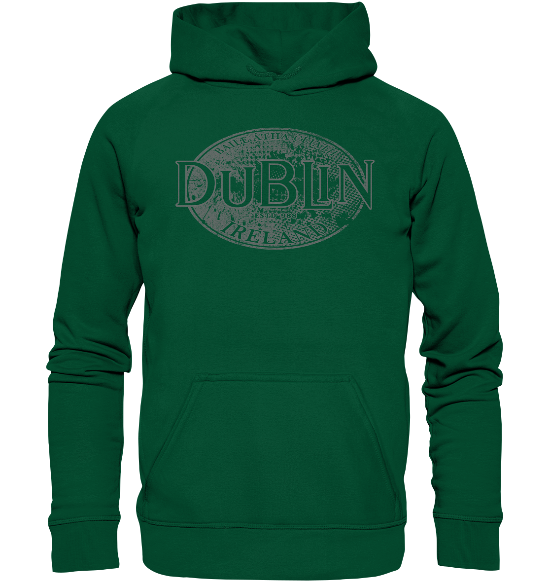 Dublin "Ireland / Baile Átha Cliath / Estd 988" - Basic Unisex Hoodie