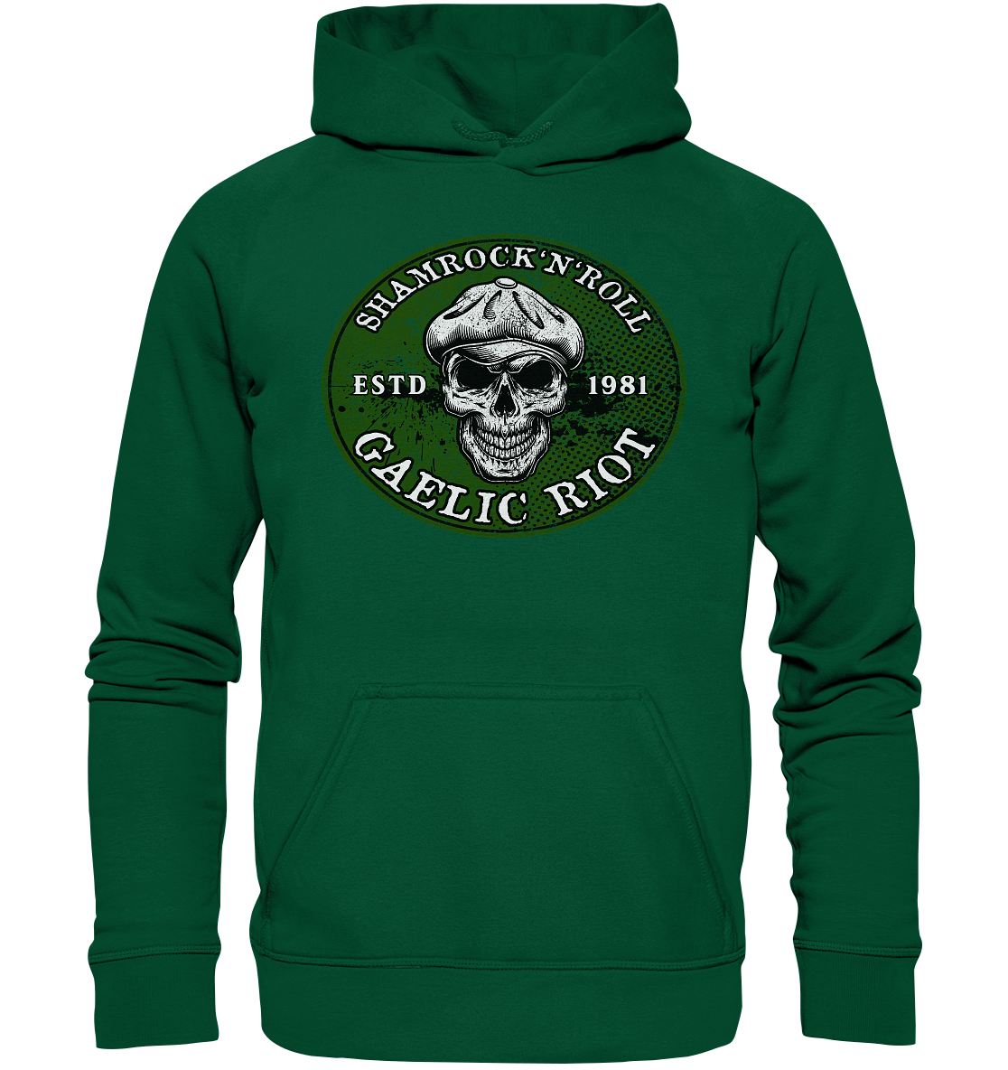 Shamrock And Roll "Skull / Gaelic Riot" - Basic Unisex Hoodie