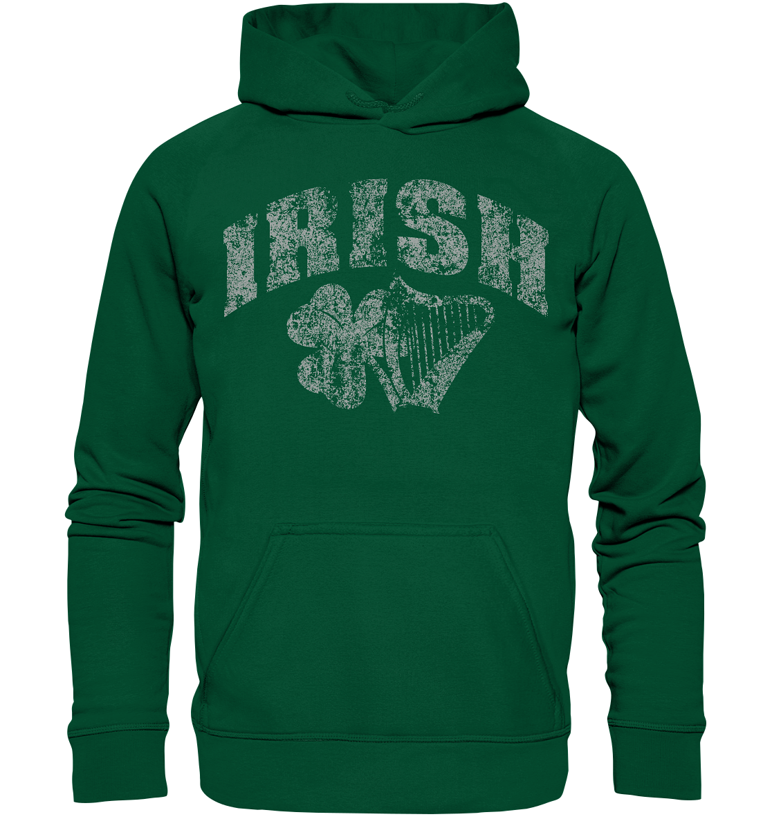 Irish "Shamrock & Harp" - Basic Unisex Hoodie