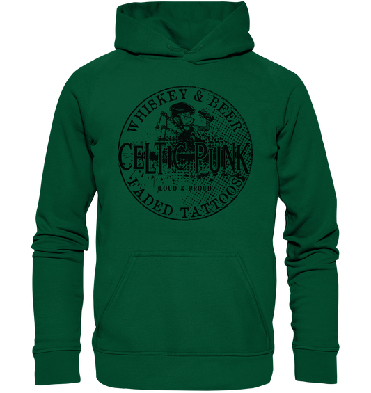 Celtic Punk "Whiskey, Beer & Faded Tattoos" - Basic Unisex Hoodie