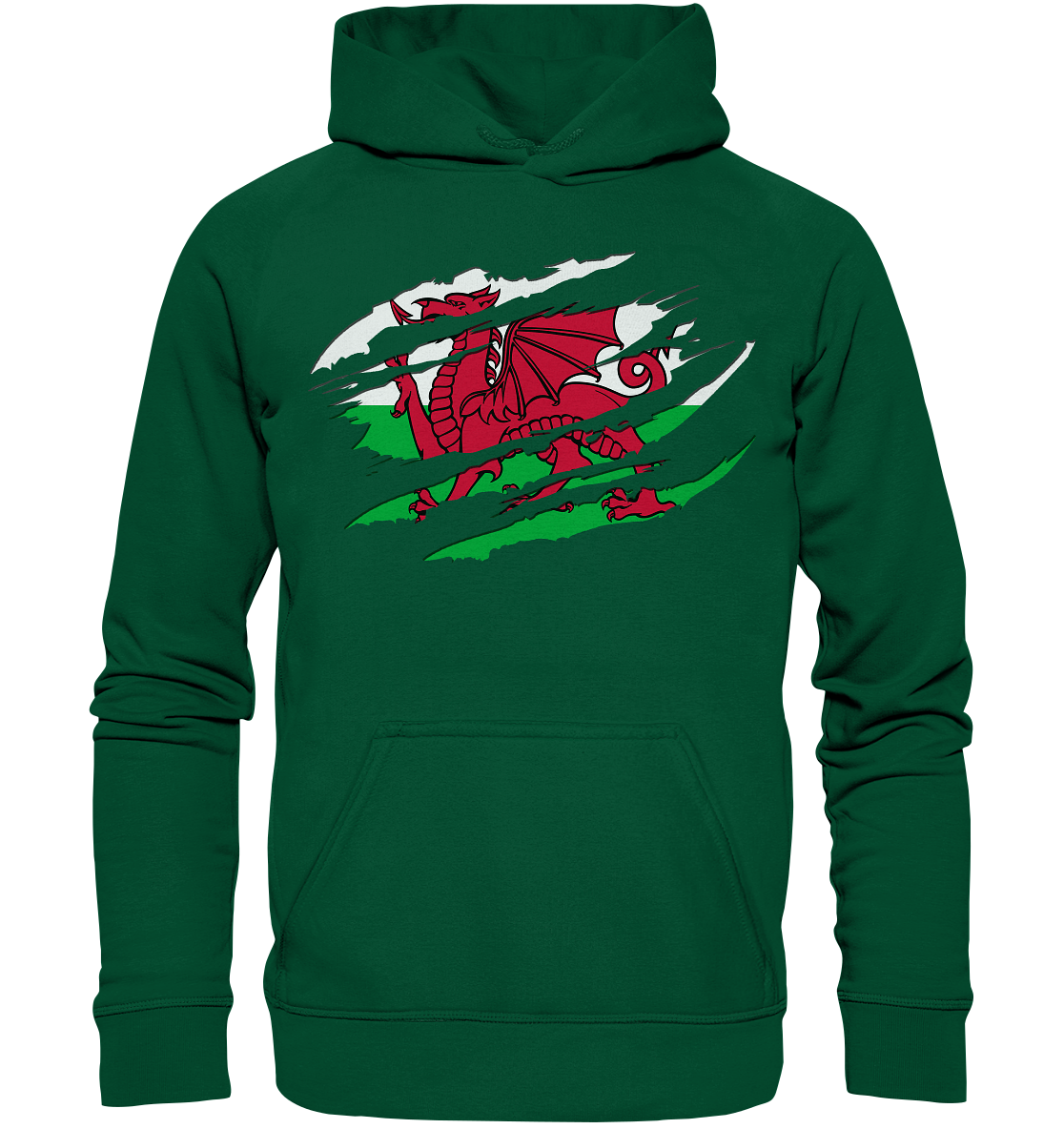 Wales "Flag Scratch" - Basic Unisex Hoodie