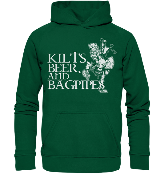 Kilts, Beer & Bagpipes - Basic Unisex Hoodie