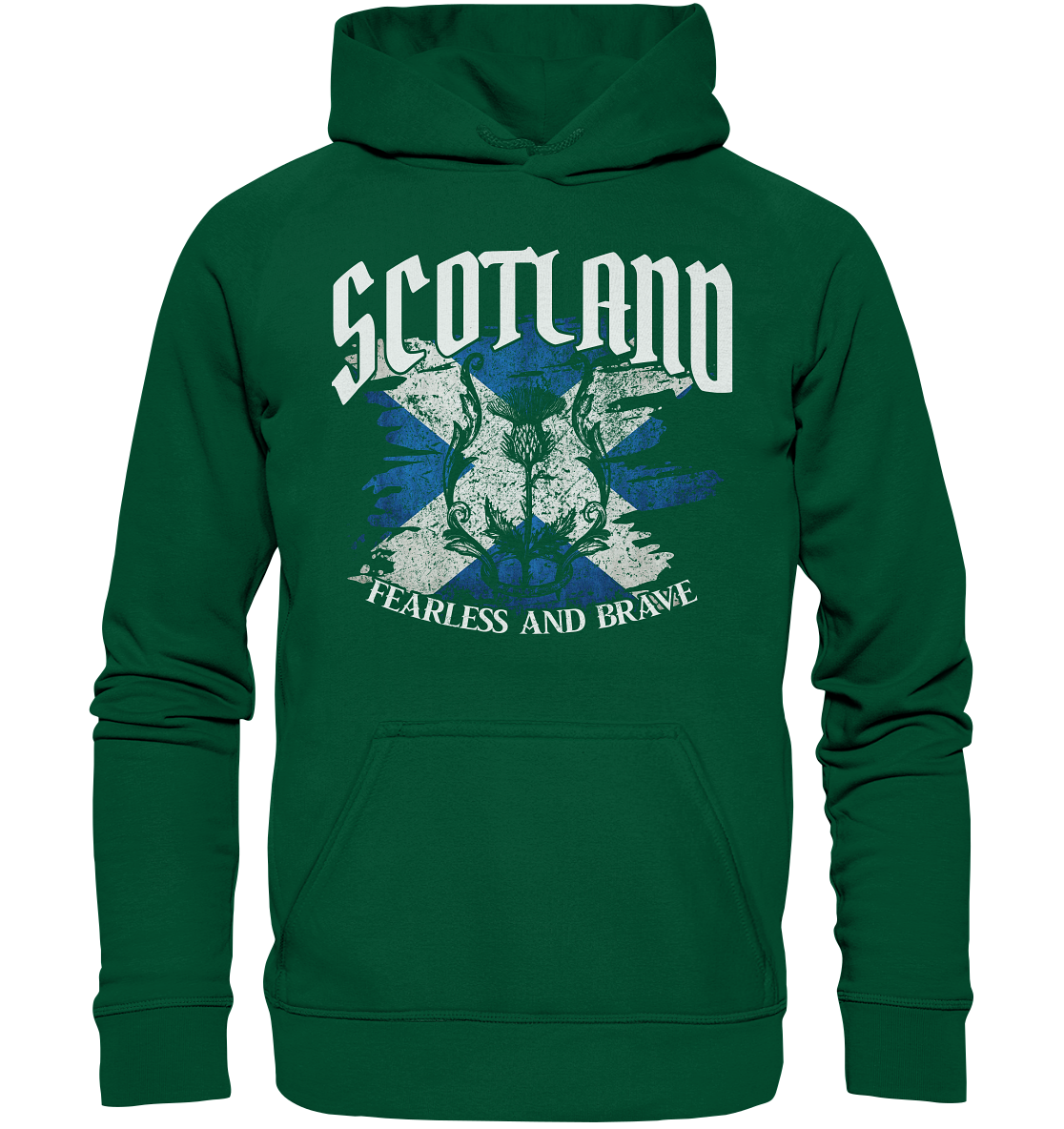 Scotland "Fearless and Brave / Splatter" - Basic Unisex Hoodie