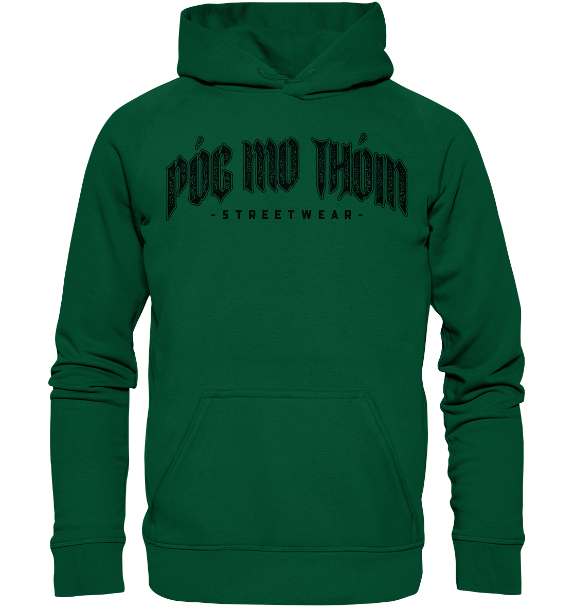 Póg Mo Thóin Streetwear "Black Logo" - Basic Unisex Hoodie