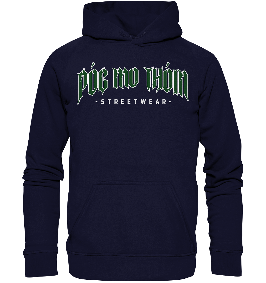 Póg Mo Thóin Streetwear "Green Logo" - Basic Unisex Hoodie
