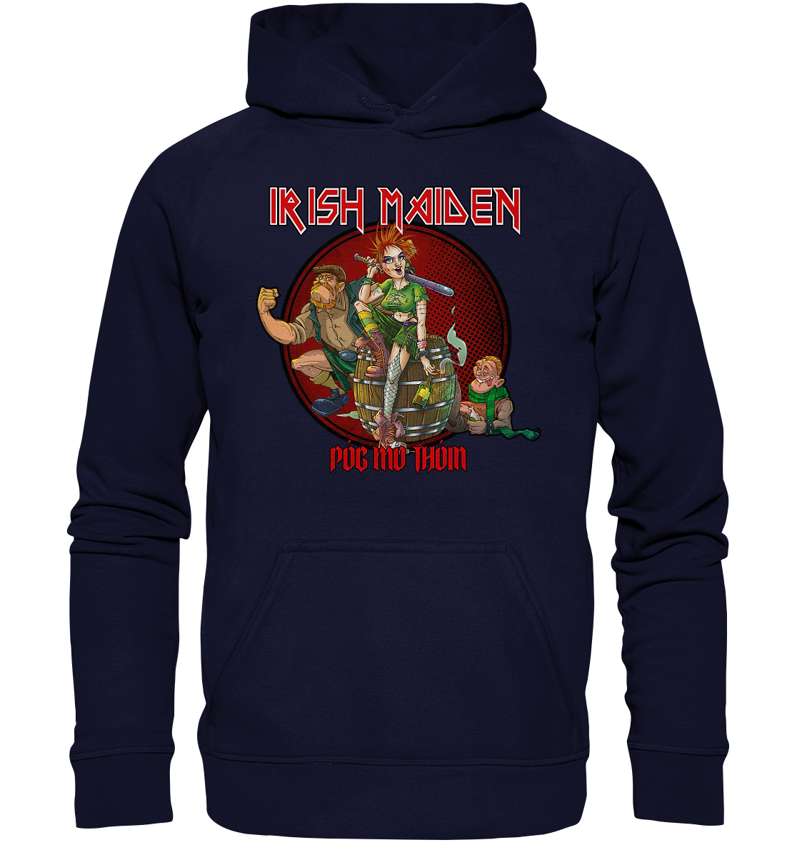 Póg Mo Thóin Streetwear "Irish Maiden" - Basic Unisex Hoodie