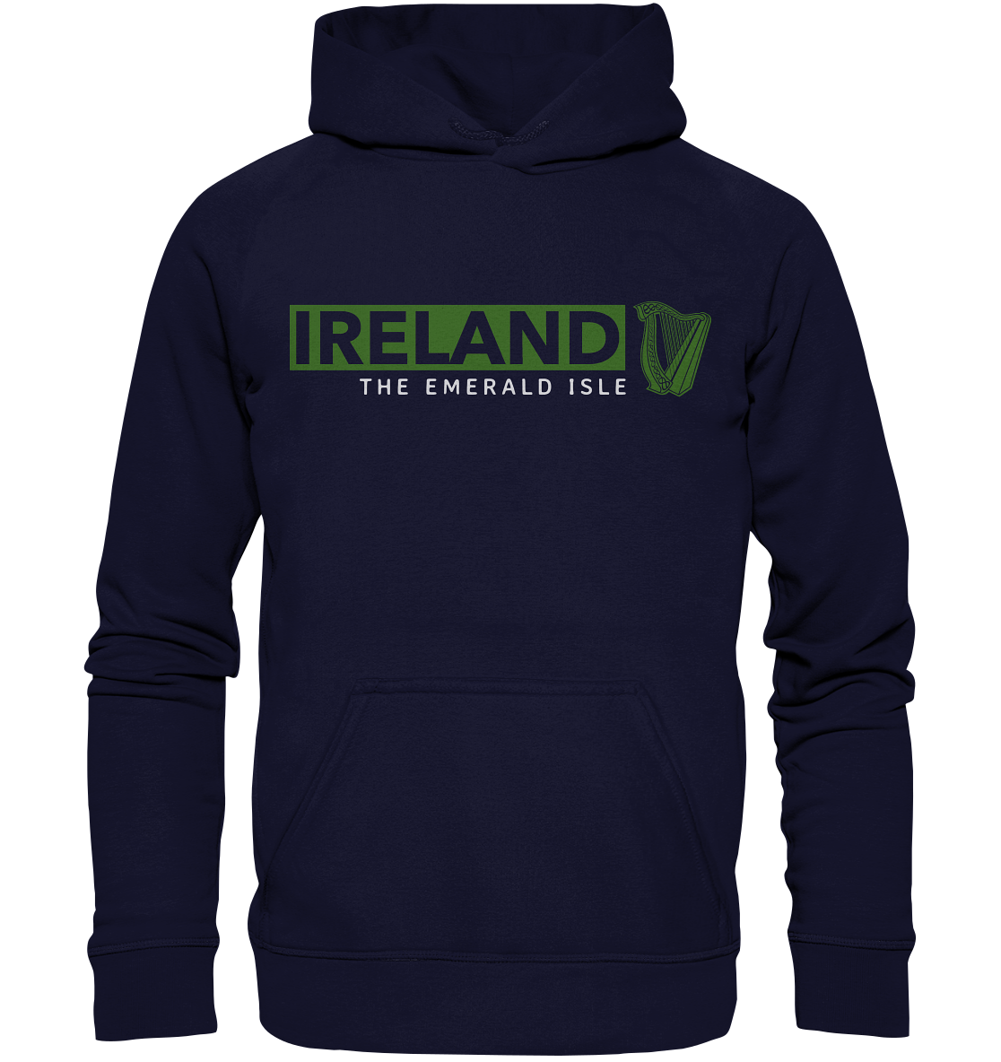 Ireland "The Emerald Isle / Harp" - Basic Unisex Hoodie