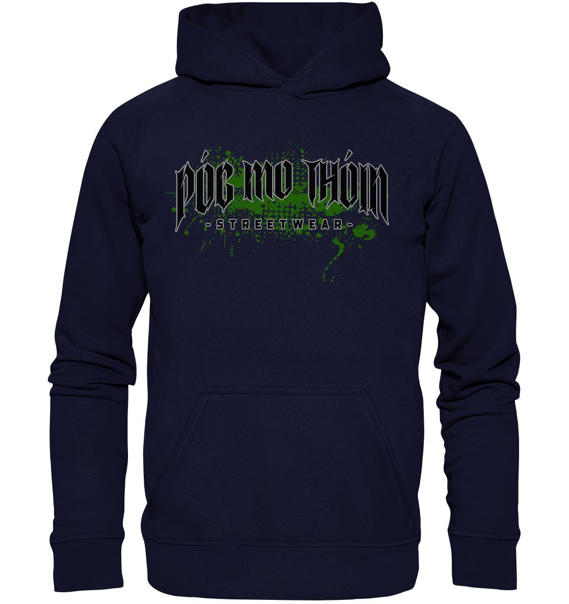 Póg Mo Thóin Streetwear "Splatter Logo" - Basic Unisex Hoodie