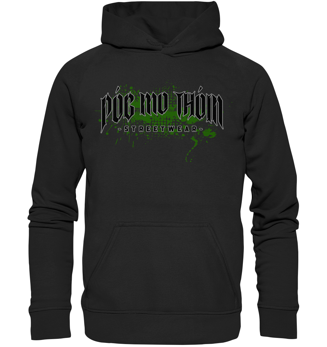 Póg Mo Thóin Streetwear "Splatter Logo" - Basic Unisex Hoodie