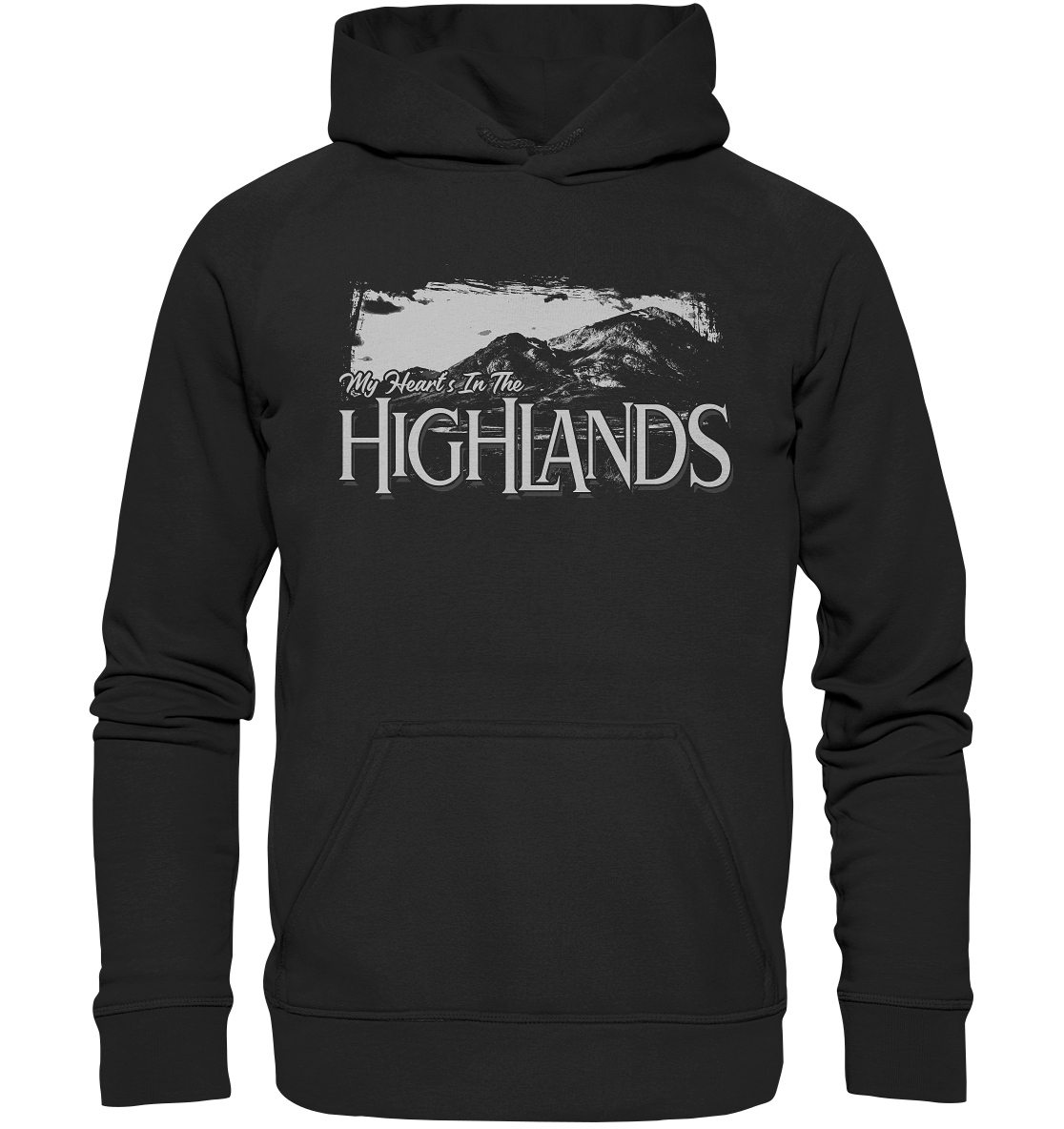 "My Heart's In The Highlands" - Basic Unisex Hoodie