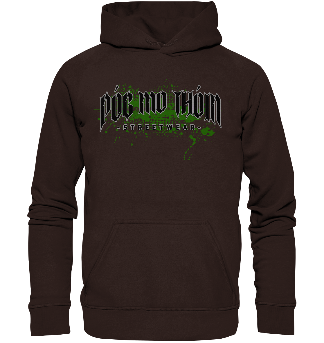 Póg Mo Thóin Streetwear "Splatter Logo" - Basic Unisex Hoodie