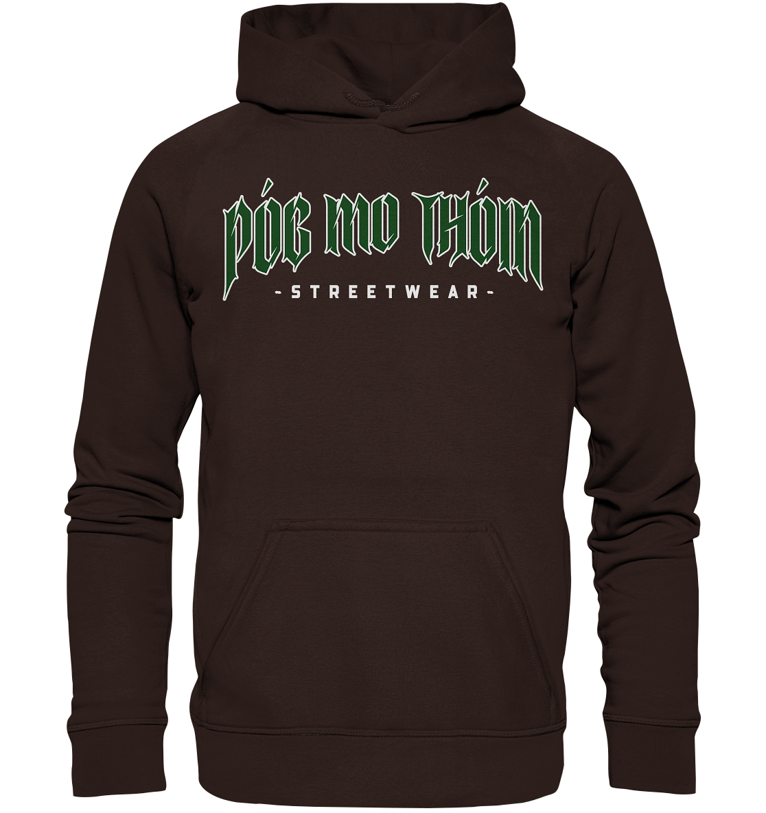 Póg Mo Thóin Streetwear "Green Logo" - Basic Unisex Hoodie