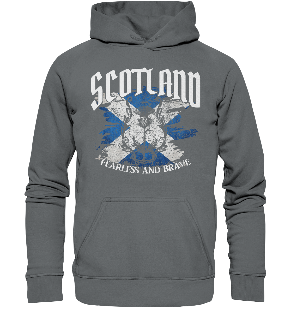 Scotland "Fearless and Brave / Splatter" - Basic Unisex Hoodie