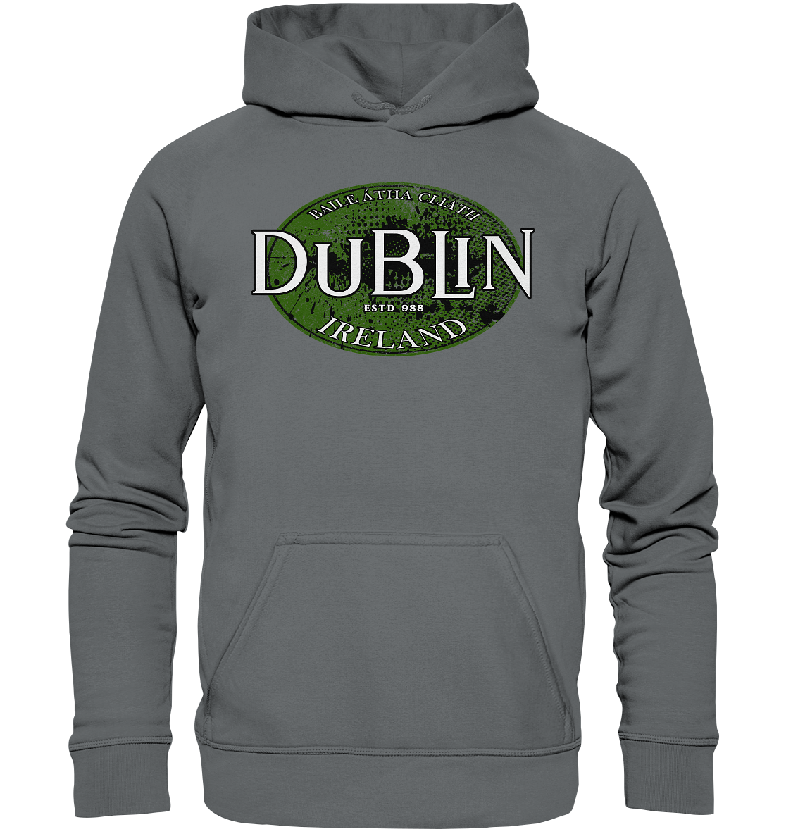 Dublin "Ireland / Baile Átha Cliath / Estd 988" - Basic Unisex Hoodie