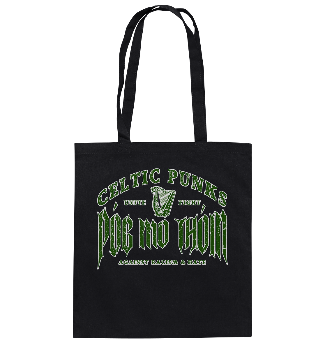 Póg Mo Thóin Streetwear "Celtic Punks Against Racism & Hate / Unite & Fight" - Baumwolltasche