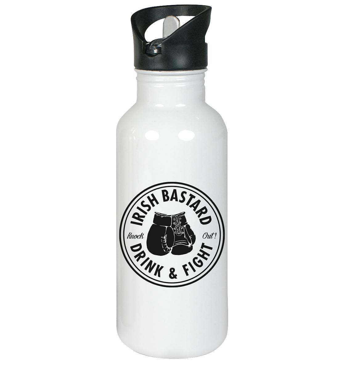 Irish Bastard "Drink & Fight" - Edelstahl-Trinkflasche