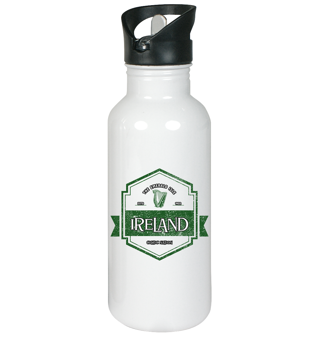 Ireland "The Emerald Isle / Celtic Nation" - Edelstahl-Trinkflasche