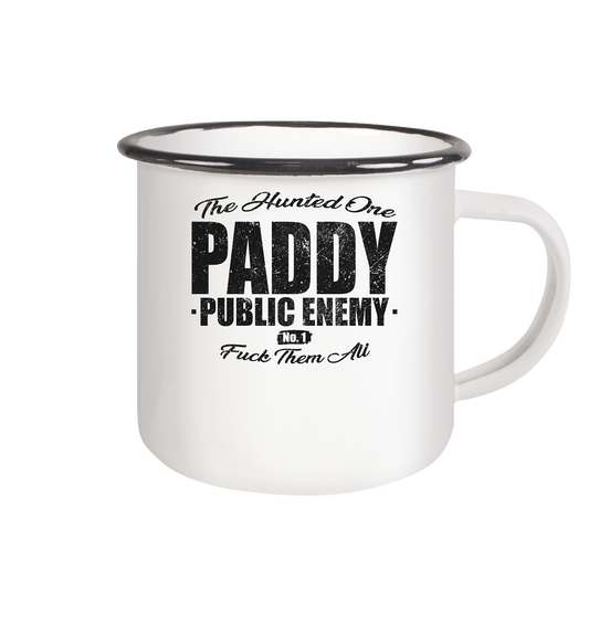 Paddy Public Enemy No.1 - Emaille Tasse (Black)