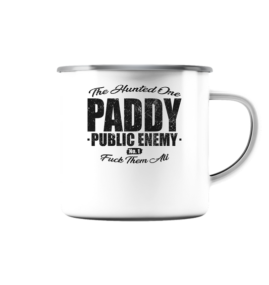 Paddy Public Enemy No.1 - Emaille Tasse (Silber)