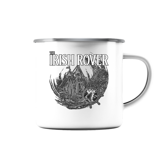 "The Irish Rover" - Emaille Tasse (Silber)