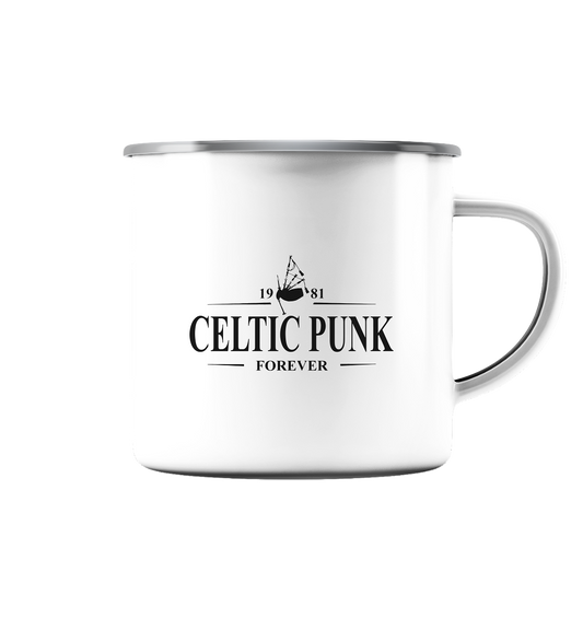 Celtic Punk "Forever" - Emaille Tasse (Silber)