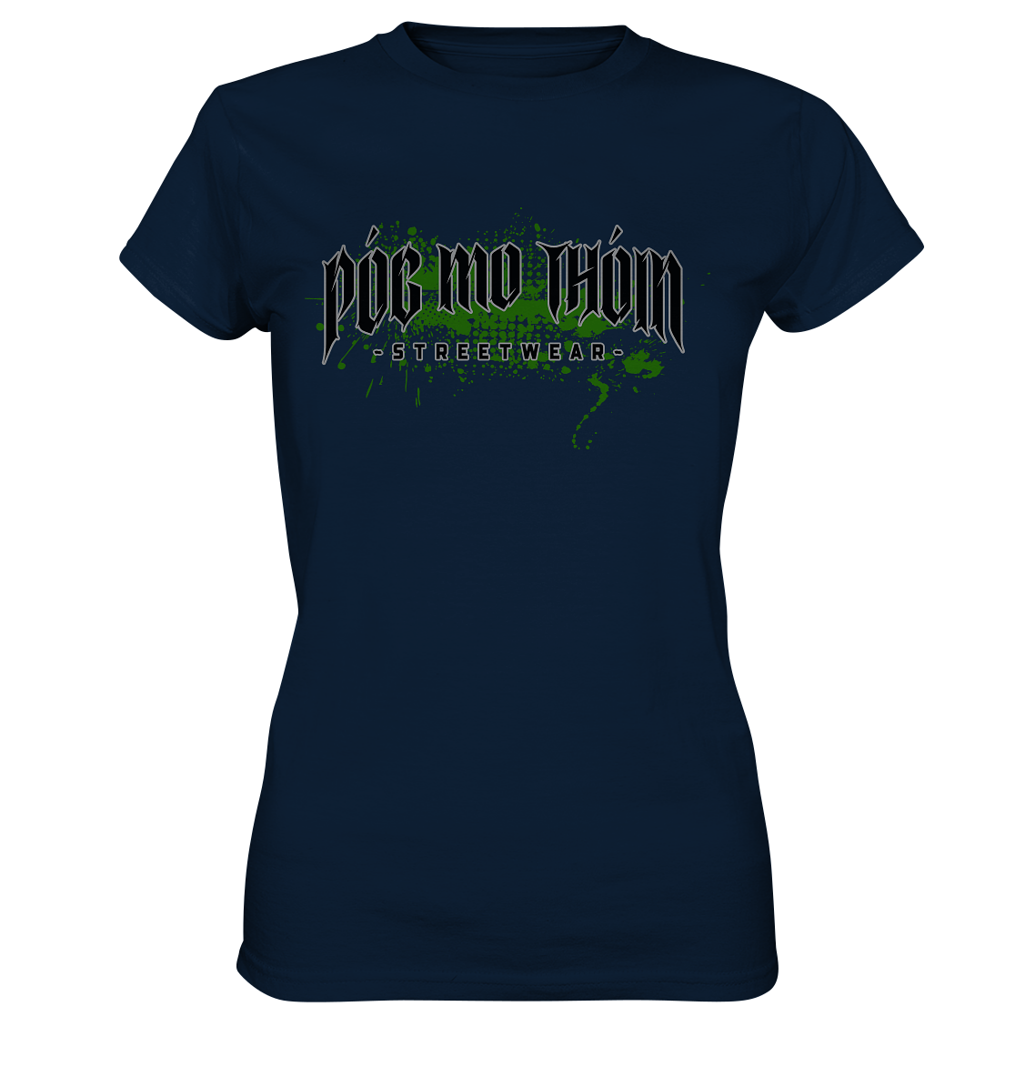 Póg Mo Thóin Streetwear "Splatter Logo" - Ladies Premium Shirt