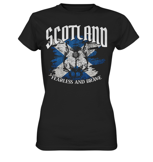 Scotland "Fearless and Brave / Splatter" - Ladies Premium Shirt