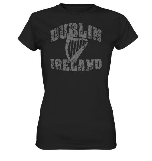 Dublin Ireland Harp - Ladies Premium Shirt