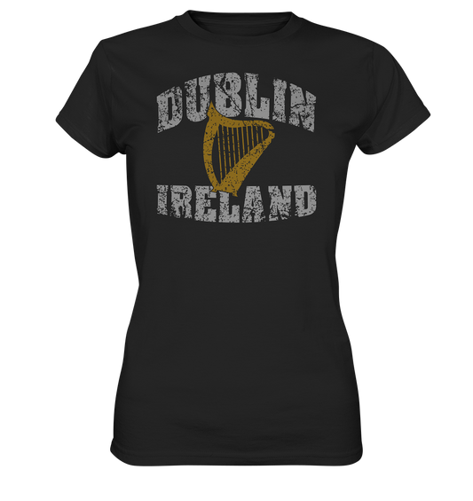 Dublin Ireland Harp - Ladies Premium Shirt