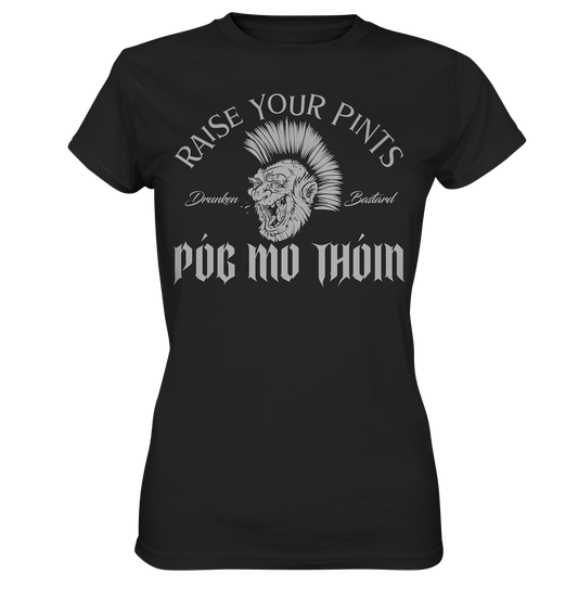 Póg Mo Thóin Streetwear "Drunken Bastard" - Ladies Premium Shirt