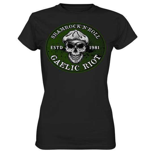 Shamrock And Roll "Skull / Gaelic Riot" - Ladies Premium Shirt