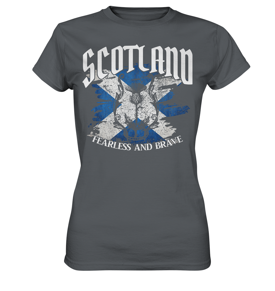 Scotland "Fearless and Brave / Splatter" - Ladies Premium Shirt