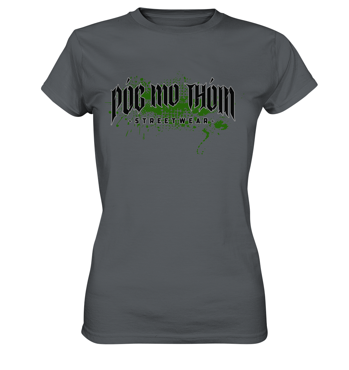 Póg Mo Thóin Streetwear "Splatter Logo" - Ladies Premium Shirt