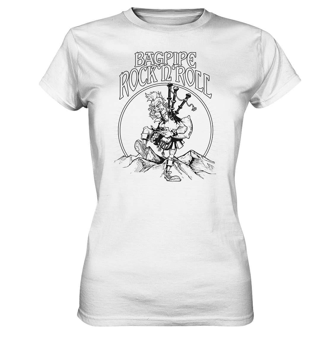 Bagpipe Rock'n'Roll - Ladies Premium Shirt