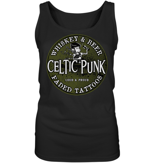 Celtic Punk "Whiskey, Beer & Faded Tattoos" - Ladies Tank-Top