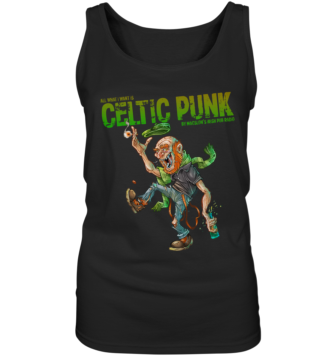 "All I Want Is Celtic Punk - Bastard" - Ladies Tank-Top