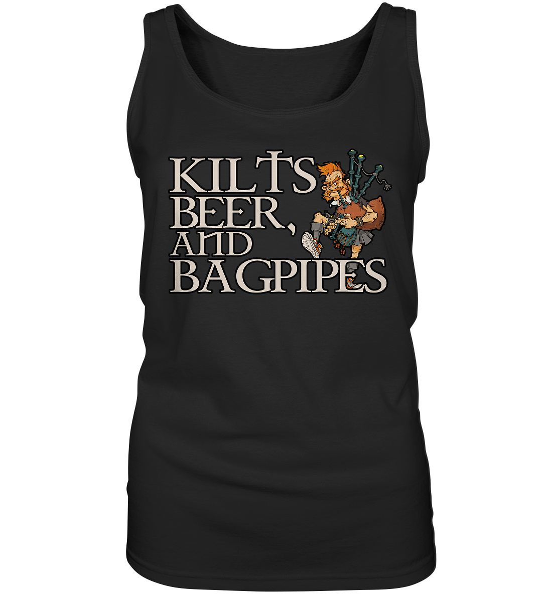 Kilts, Beer & Bagpipes - Ladies Tank-Top