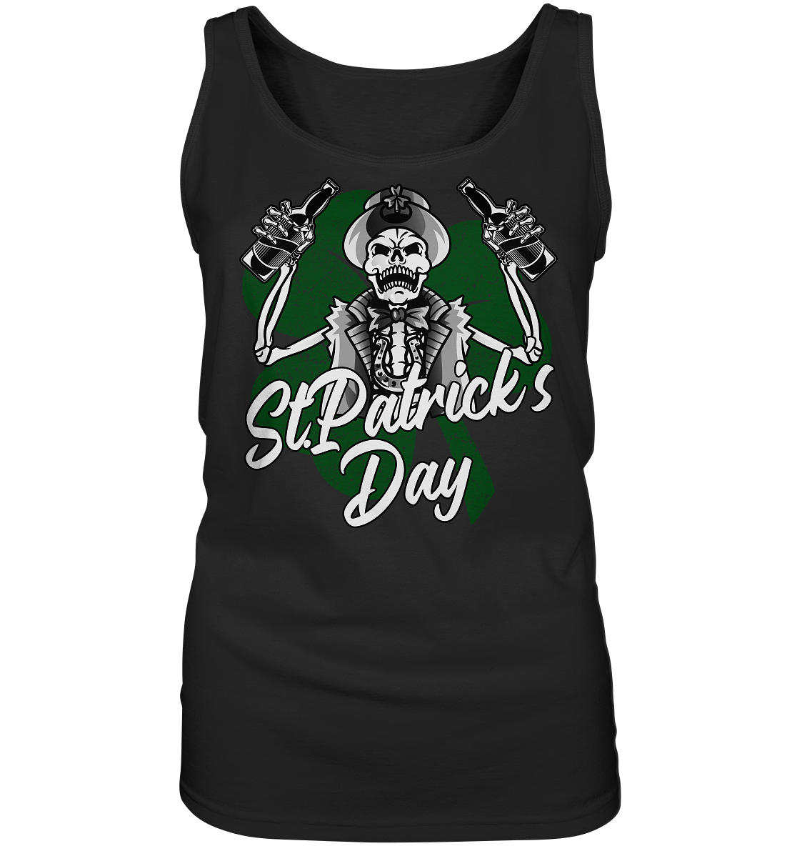 St. Patricks Day "Skeleton" - Ladies Tank-Top