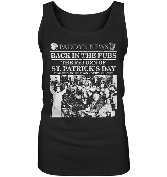 Back In The Pubs "The Return Of St. Patrick's Day" - Ladies Tank-Top