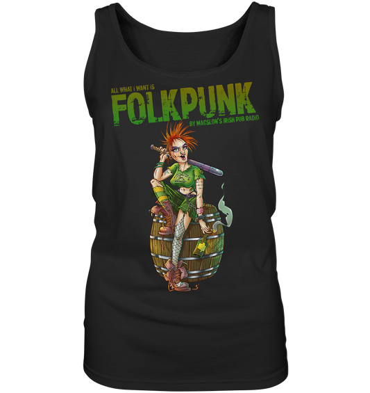 All What I Want Is "Folkpunk" - Ladies Tank-Top